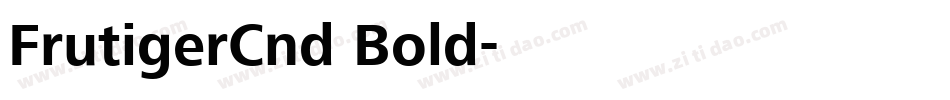 FrutigerCnd Bold字体转换
